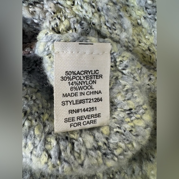 Sincerely Jules Cropped Length Wool Blend Patchwork Sweater Women's XS Pastel - Picture 5 of 7